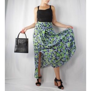 Christian Wijnants Silk Hand Painted Floral Skirt